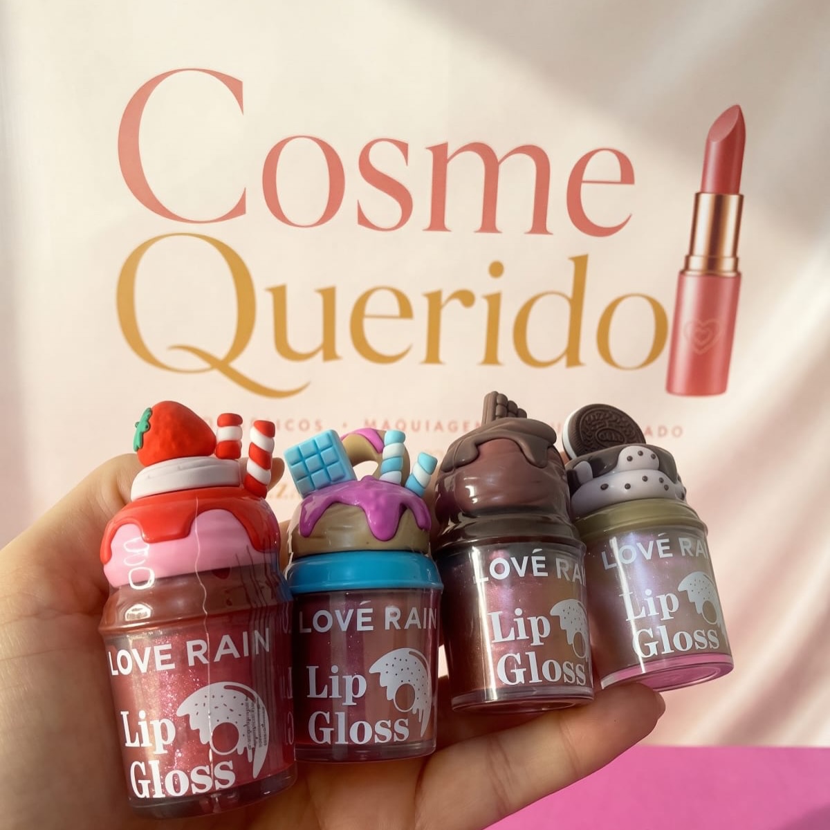 Glosses em formato de sorvete da Lové Rain